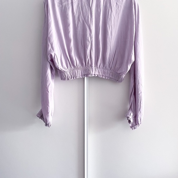 Zara Lilac Cropped Blouse - Picture 10 of 12
